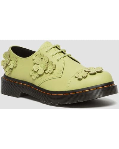 Dr. Martens 1461 Flower Applique Leather Oxford Shoes - Yellow
