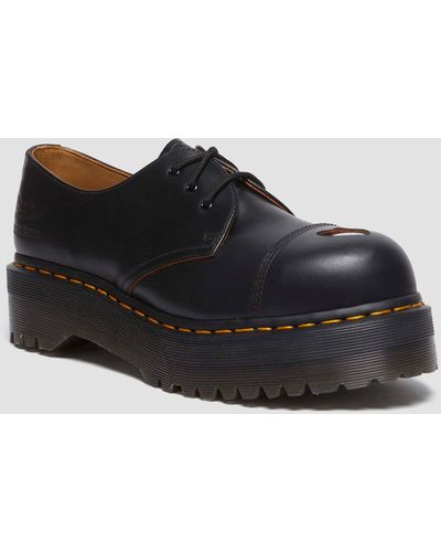 Dr. Martens 1461 Platform Mademe Leather Oxford Shoes - Black
