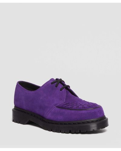 Dr. Martens Ramsey Supreme Suede Creeper Shoes - Purple