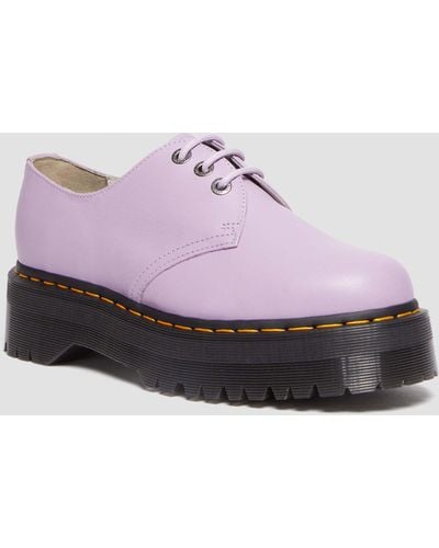 Dr. Martens Cuero zapatos con plataforma 1461 ii de piel pisa en lila - Rosa