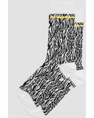 Dr. Martens Zebra Print Organic Cotton Socks - White