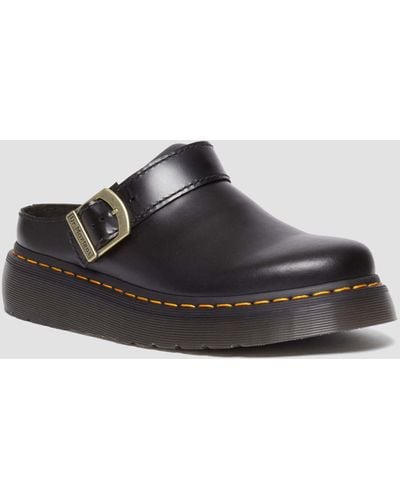 Dr. Martens Laketen Leather Platform Mules Shoes - Black