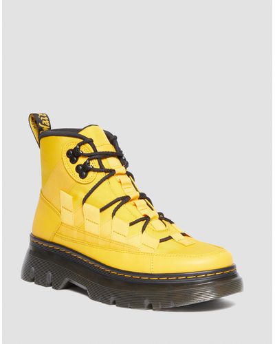 Dr. Martens Boury Nylon & Leather Casual Boots - Yellow