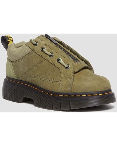 Dr. Martens Woodard Tumbled Nubuck Leather Zip Shoes - Green