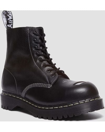 Dr. Martens 1460 Pascal Bex Exposed Steel Toe Lace Up Boots - Black