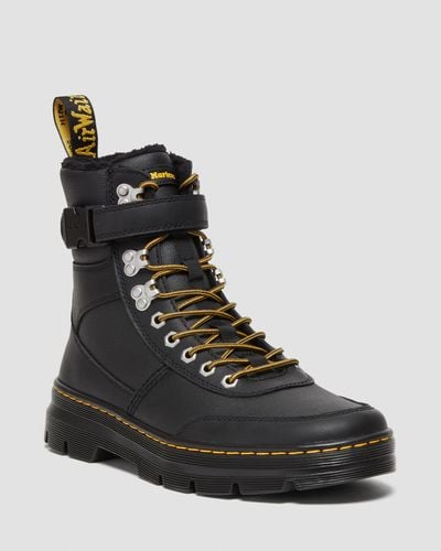 Dr. Martens Combs Tech Faux Fur-lined Casual Boots - Black