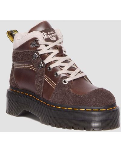 Dr. Martens Zuma Leather & Suede Hiker Style Boots - Brown