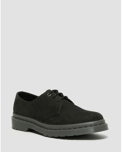 Dr. Martens 1461 Mono Milled Nubuck Leather Oxford Shoes - Black