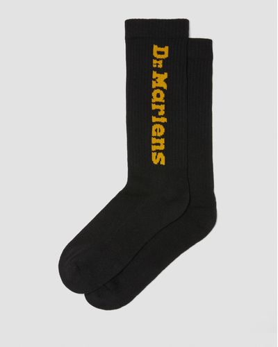 Dr. Martens Vertical Logo Cotton Blend Socks - Black