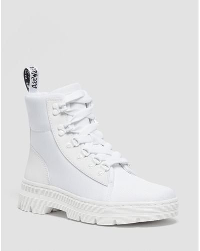 Dr. Martens Combs Women's Poly Casual Boots - White