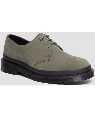 Dr. Martens 1461 Milled Nubuck Oxford Shoes - Gray