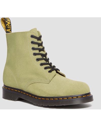 Dr. Martens 1460 Pascal Suede Lace Up Boots - Green