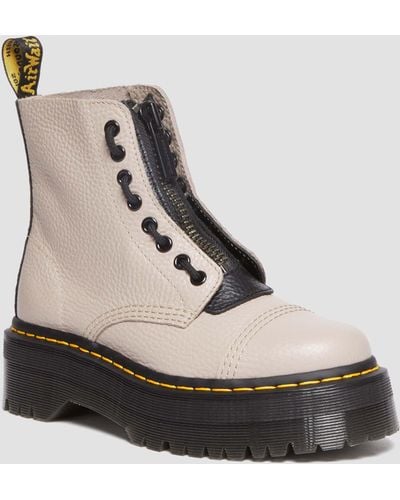 Dr. Martens Leather Sinclair Milled Nappa Boots - Natural