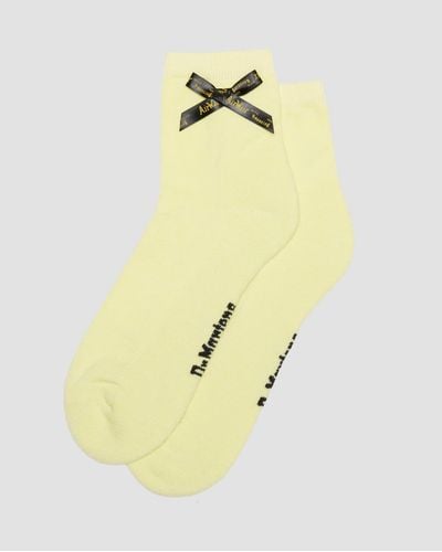 Dr. Martens Ankle Bow Organic Cotton Blend Socks - Yellow