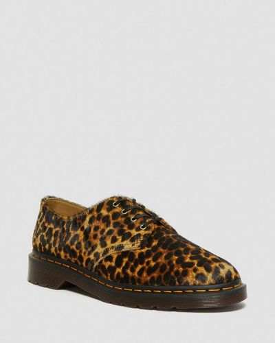 Dr. Martens Smiths Hair On Leopard Print Dress Shoes - Brown