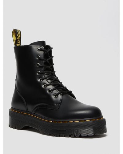 Dr. Martens Jadon Boot Smooth Leather Platforms - Black