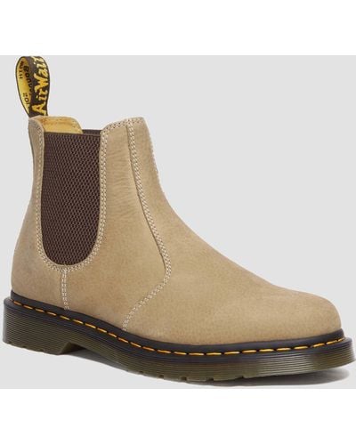 Dr. Martens 2976 Tumbled Nubuck Leather Chelsea Boots - Natural