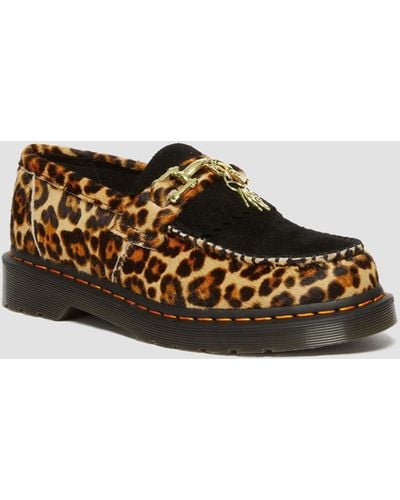 Dr. Martens Mocasines adrian snaffle de hair-on de leopardo zapatos - Multicolor