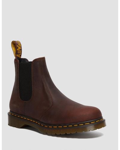 Dr. Martens 2976 Waxed Full Grain Leather Chelsea Boots - Brown