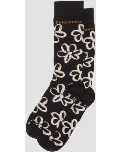 Dr. Martens Floral Scribble Organic Cotton Socks - White