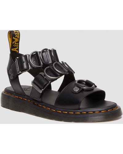 Dr. Martens Gryphon Alternative Brando Leather Strap Sandals - Black