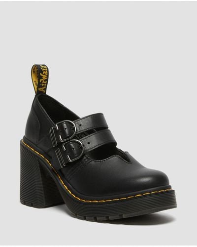 Dr. Martens Eviee sendal leder mary jane absatzschuhe - Schwarz