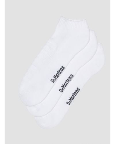 Dr. Martens Double Doc Organic Cotton Blend Short 3-pack Socks - White