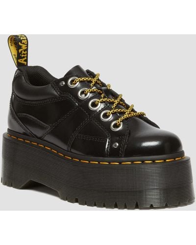 Dr. Martens 5-eye Max Buttero Leather Platform Shoes - Black