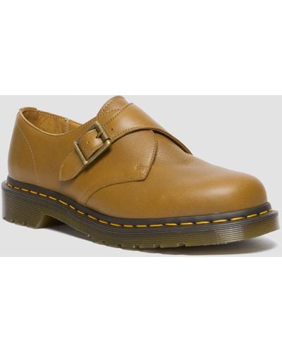 Dr. Martens 1461 Monk Buckle Leather Shoes - Brown
