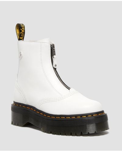 Dr. Martens Nappa cuir boots plateformes jetta - Blanc