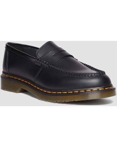 Dr. Martens Cuero mocasines penton de piel smooth zapatos - Negro