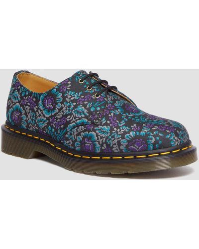 Dr. Martens 1461 Floral Jacquard Oxord Shoes - Blue