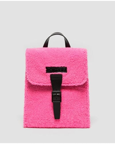 Dr. Martens Mini Faux Shearling Backpack - Pink