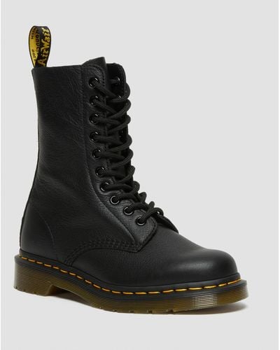 Dr. Martens 1490 Virginia Leather High Boots - Black