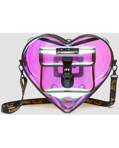 Dr. Martens Heart Shaped Iridescent Transparent Backpack - Purple