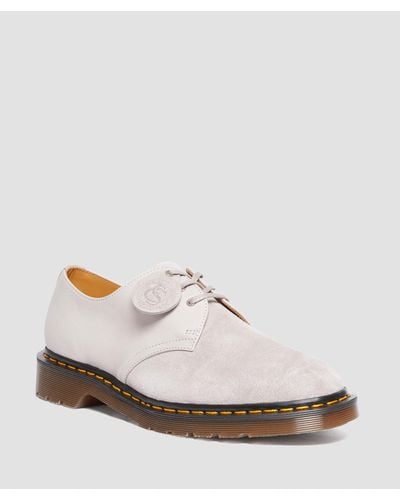 Dr. Martens 1461 Made In England Suede Oxford Shoes - White