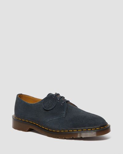 Dr. Martens 1461 Made In England Suede Oxford Shoes - Blue