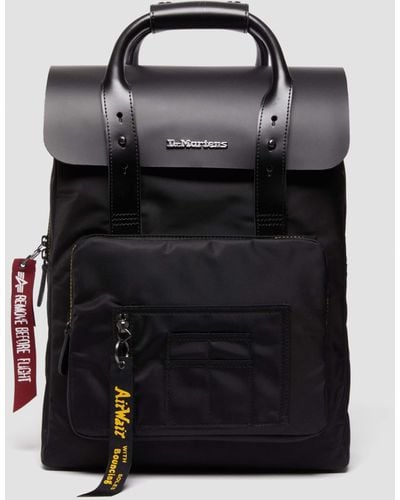 Dr. Martens Lite Alpha Industries Leather & Nylon Backpack - Black