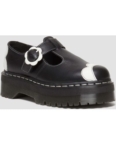 Dr. Martens Bethan Pisa Leather Platform Mary Jane Shoes - Black