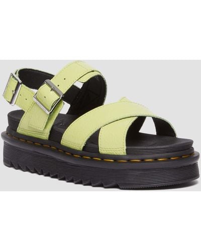 Dr. Martens Voss Ii Distressed Patent Leather Sandals - Black