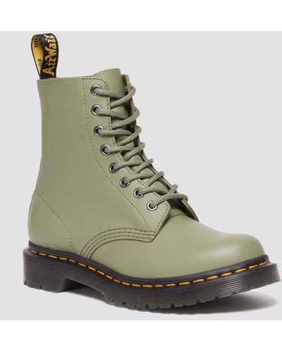 Dr. Martens 1460 Virginia Leather Ankle Pascal Boots - Green