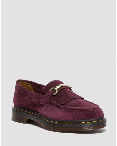 Dr. Martens Adrian Snaffle Suede Loafers - Purple