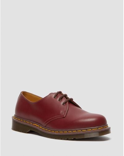 Dr. Martens 1461 Vintage Made In England Oxford Shoes - Red