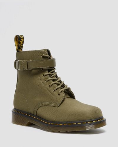 Dr. Martens 1460 Futura Olive Strap Lace Up Boots - Green