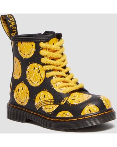 Dr. Martens 1460 Smiley® Leather Boots - Yellow