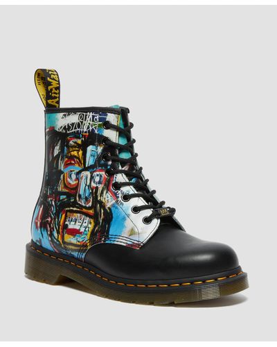 Dr. Martens 1460 Basquiat Leather Lace Up Boots​ - Blue