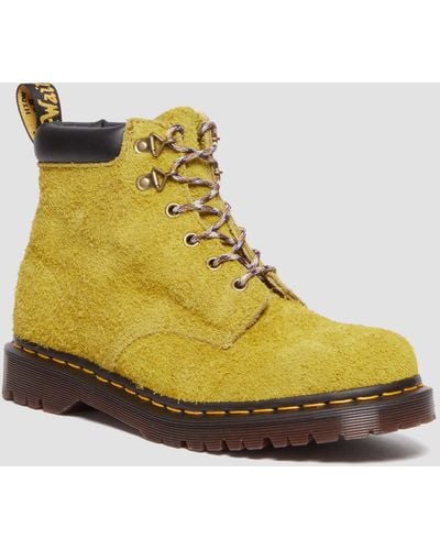 Dr. Martens 939 Ben Suede Padded Collar Lace Up Boots - Yellow