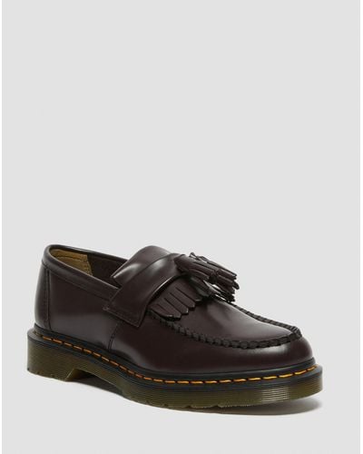 Dr. Martens Adrian Yellow Stitch Smooth Leather Tassel Loafers - Multicolour