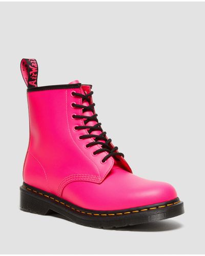 Dr. Martens Lisse cuir 1460 smooth lace up boots - Rose