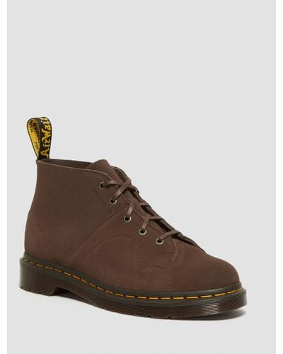 Dr. Martens Dr. Martens Church Suede Monkey Boots Rust Tan - Red